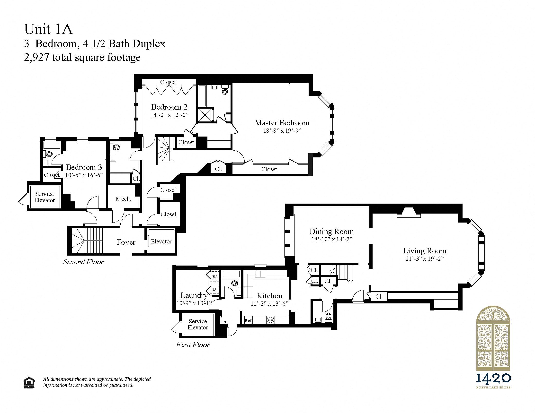 Floor plan for 3 beds, 4 baths, 2927 sqft